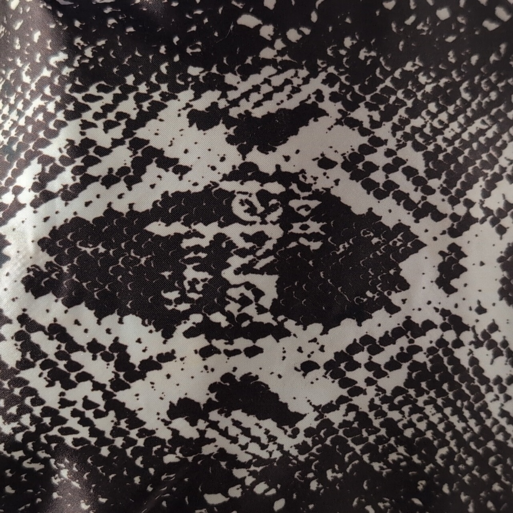 Henri Bendel Python Print Nylon, Satin, Leather C… - image 3